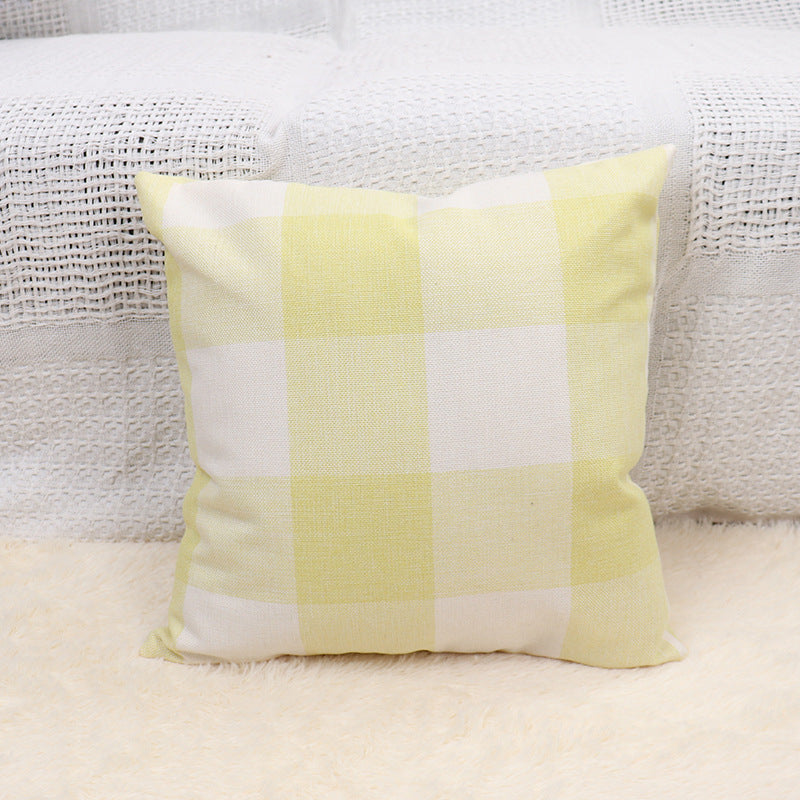 Plaid Pillow Cover for Sofa and Home Decor - Modern Cushion Case