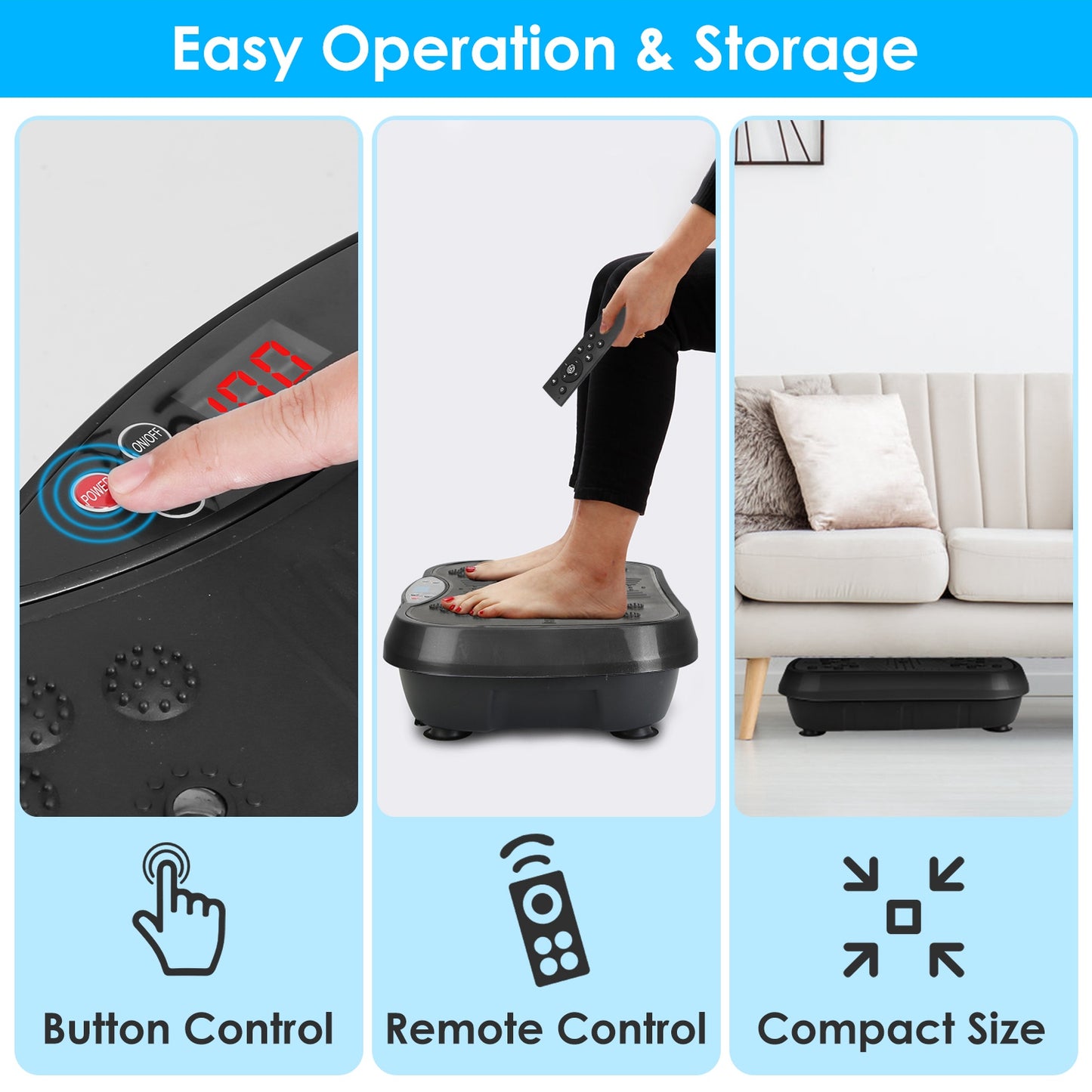 Whole Body Vibration Exercise Machine with 120 Speeds & Remote Control