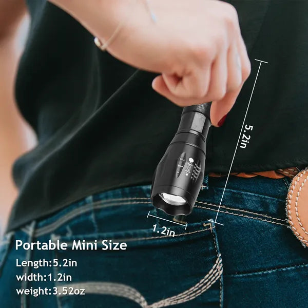 UV Flashlight LED Torch - Zoomable Dual Light Detector
