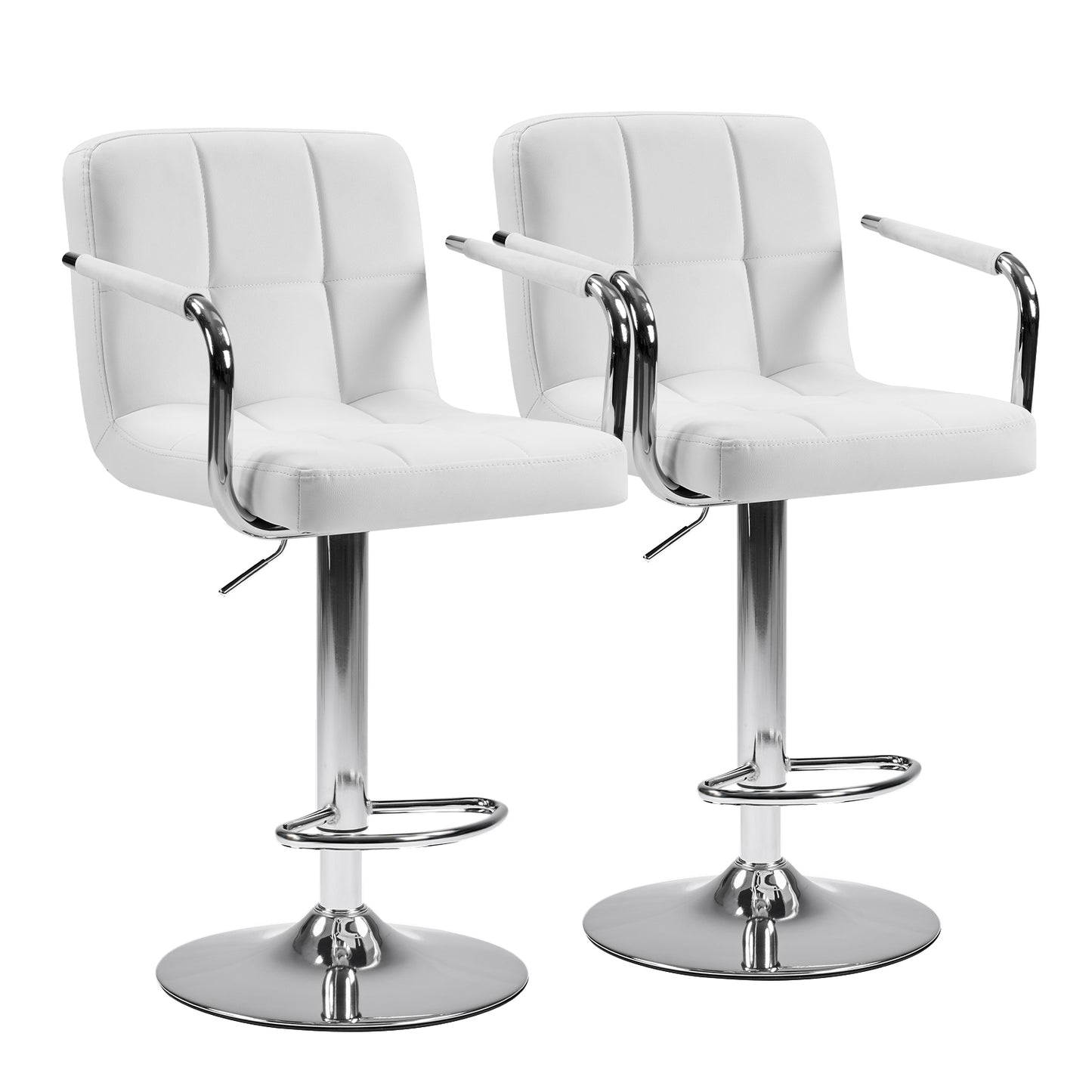 Adjustable Bar Chairs - Ergonomic, Rotating with Padded Armrests