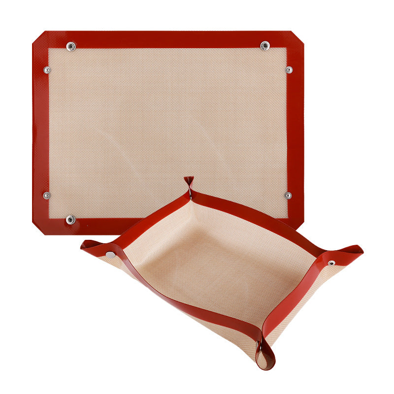 Silicone Baking Mat with Button Fastening - Non-Stick, Heat-Resistant, Reusable