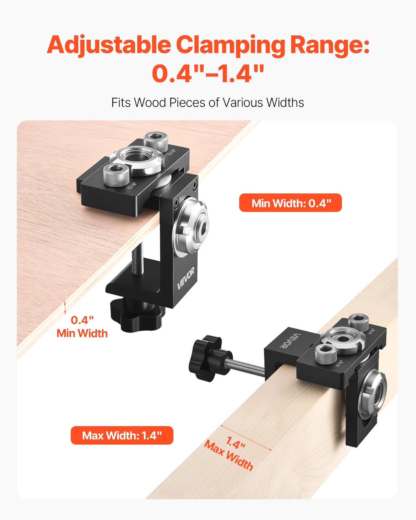 Woodworking Dowel Jig Kit with 3 Drill Bits - Self-Centering Aluminum Guide