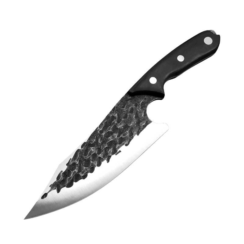 Hand-Forged Boning Knife with Replaceable Blade and Wooden Handle