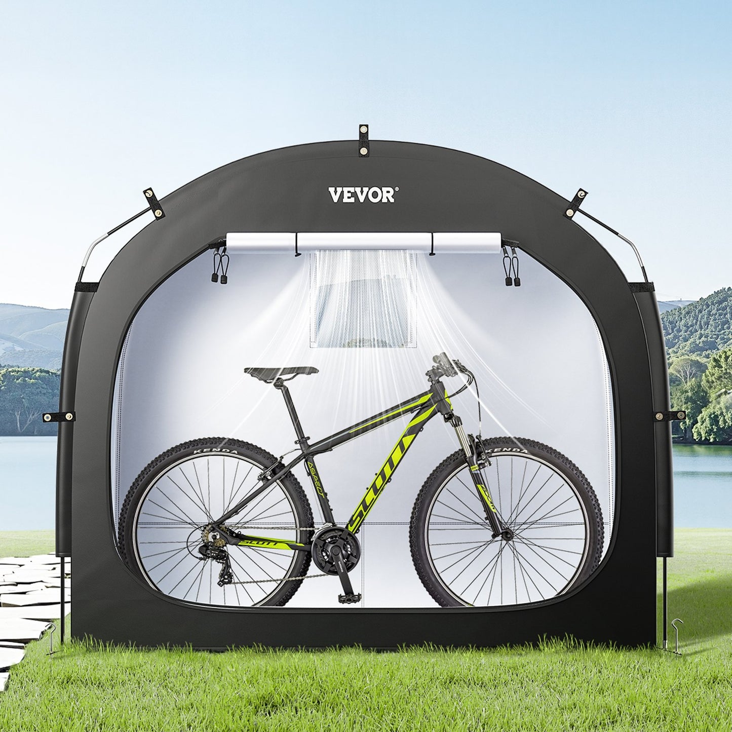 Outdoor Waterproof Bike Storage Tent for 4-5 Bikes - Portable Garden Shed