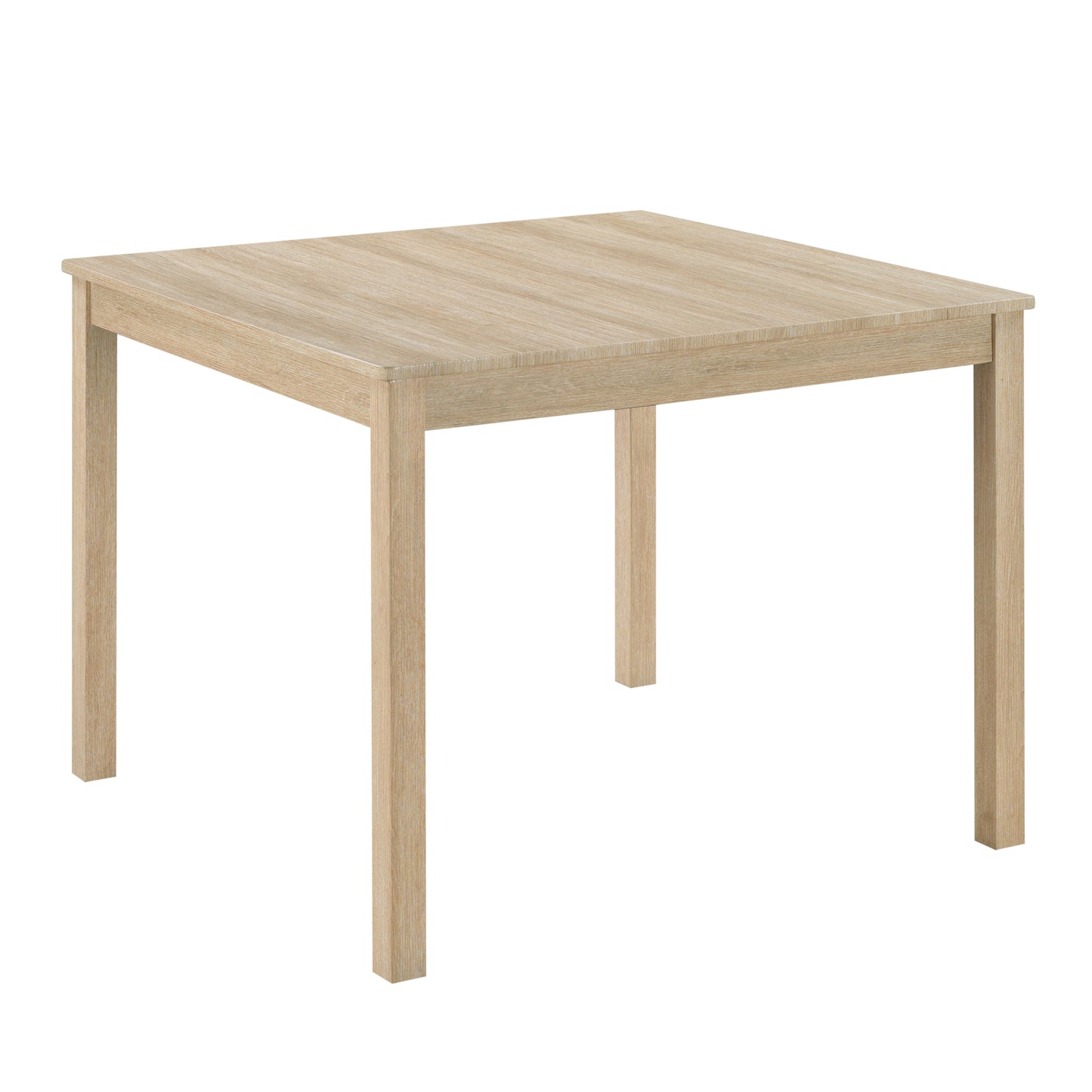 5-Piece Dining Table Set with 4 Chairs - Light Oak