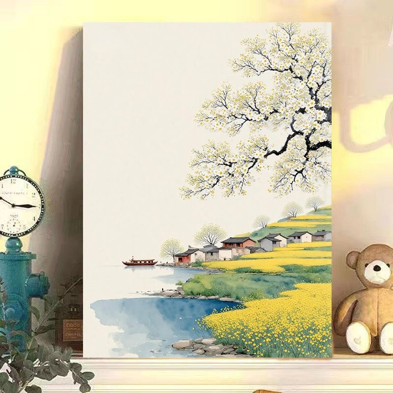 Handmade Fill-In Coloring Stress-Relief Wall Art - Decorative Healing Canvas