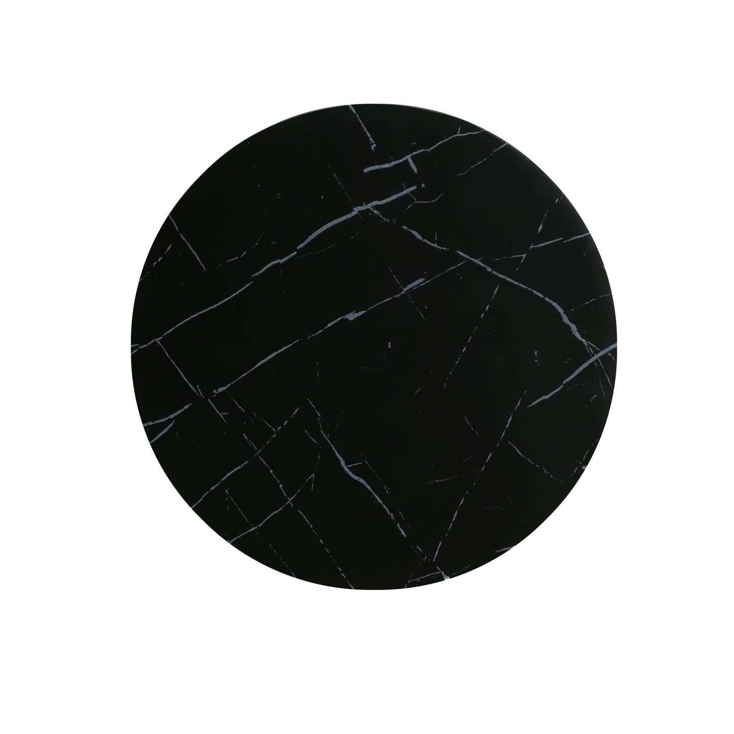 Outdoor Concrete Side Table - Black Marble Effect, 20x20x23
