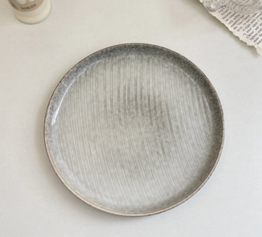 8-Inch Ceramic Plate Set for Kitchen Storage - Multiple Styles