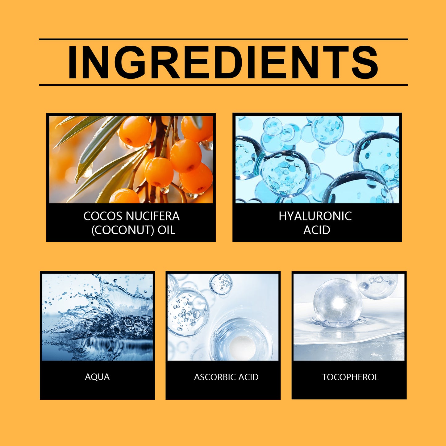 Sea Buckthorn Moisturizing Face Serum with Hyaluronic Acid - 30ml