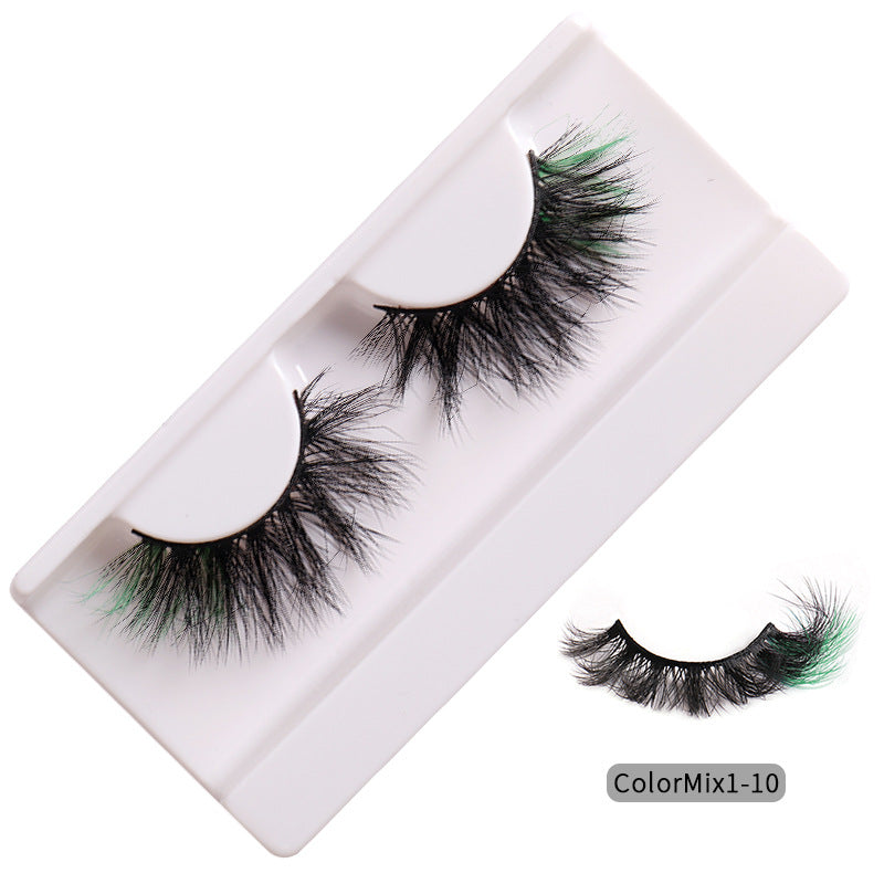 High Color Fried Curly False Eyelashes - Thick, Natural-Look Style