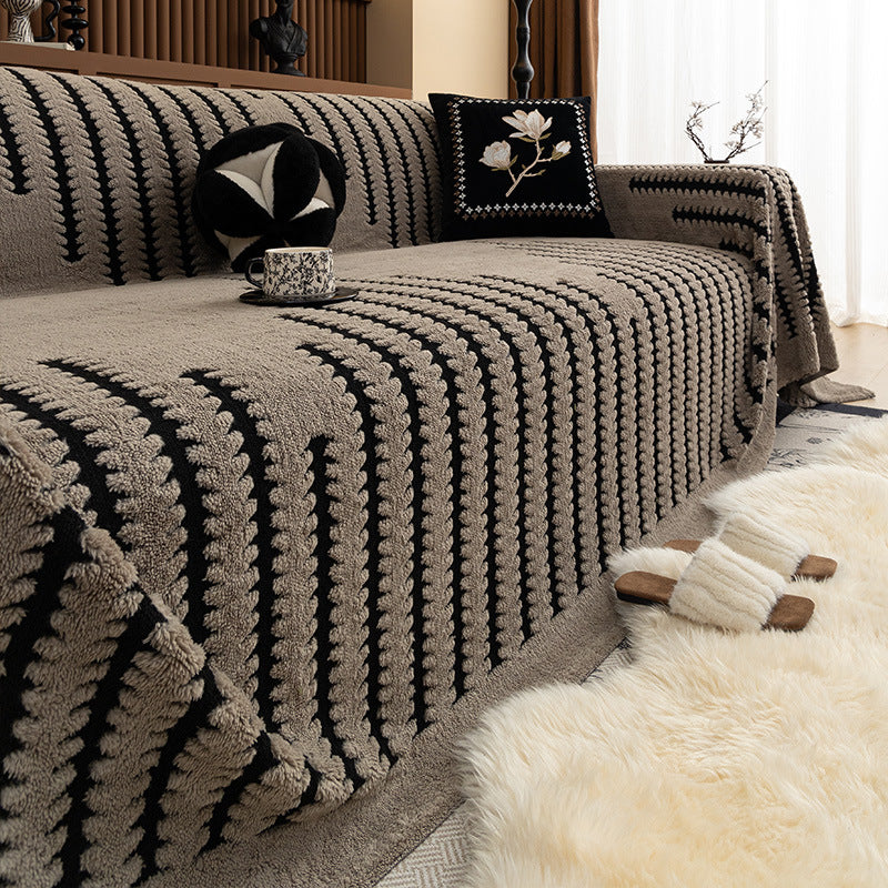Luxury Winter Sofa Cover - Soft Fleece Dust Protector for 180x180cm & 180x380cm Sofas