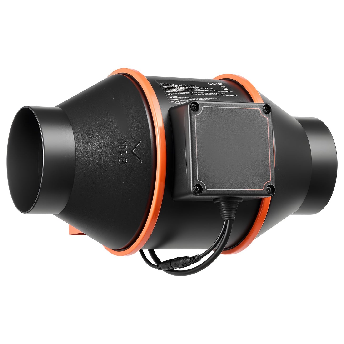 Inline Duct Fan 205 CFM 4 Inch EC Motor Exhaust Ventilation Fan with 10-Speed PWM & App Control for Grow Tent