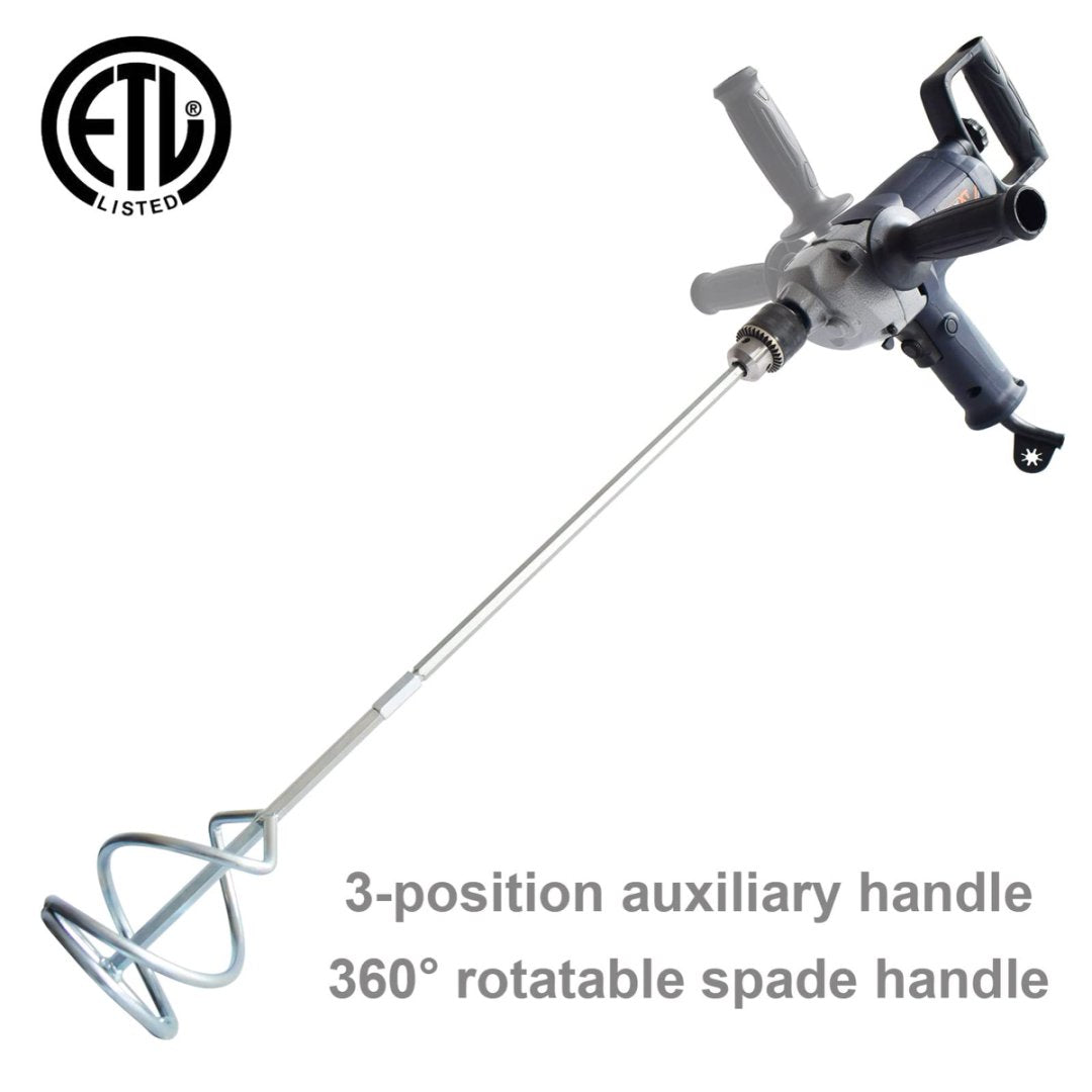 Corded Electric Concrete Mixer Drill with Spade Handle 9A Power Tool