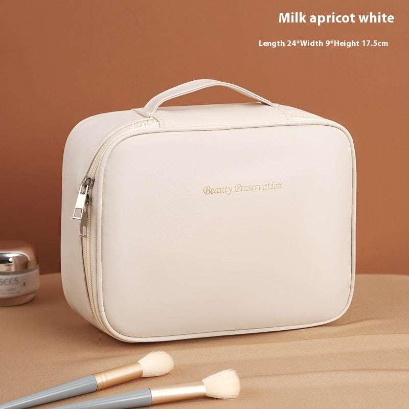 Multifunctional Cosmetic Bag with Partition Storage - Waterproof & Storable