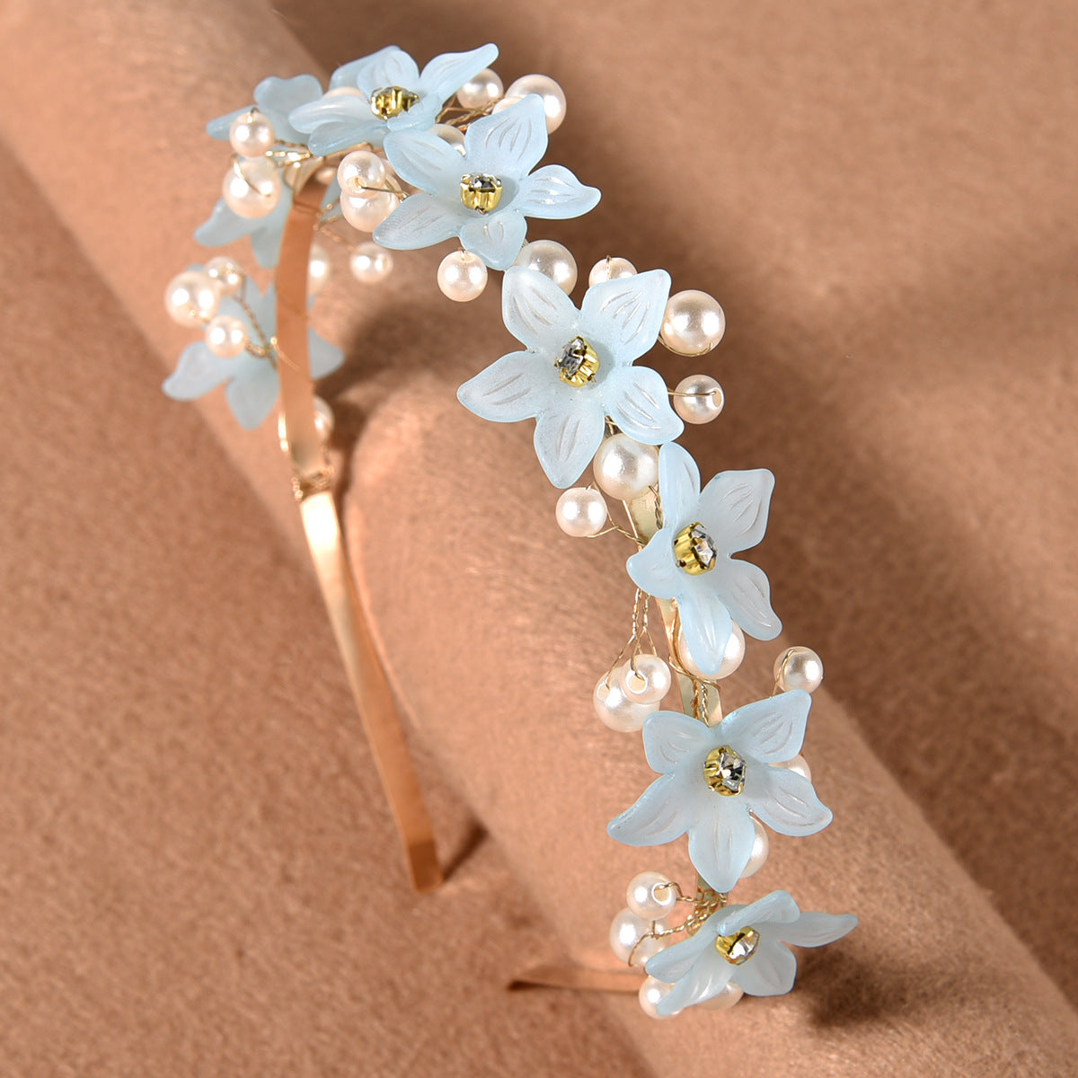 Women's Floral Pearl Hair Hoop Headband