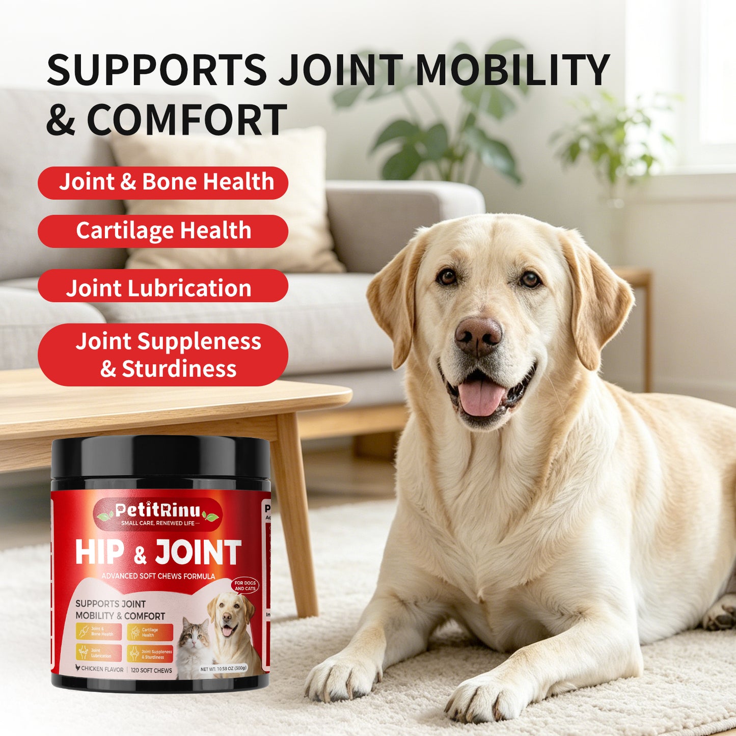 Joint Supplement for Dogs & Cats - Pet Vitamins and Support