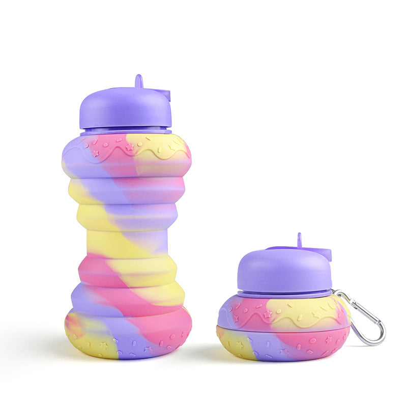 Creative Silicone Foldable Portable Water Bottle for Outdoor Sports & Travel