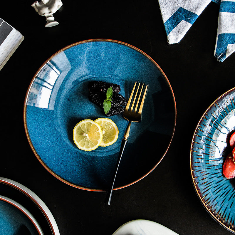 Ceramic Retro Western Tableware Set - Bowls, Plates & Serveware