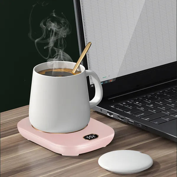 Electric Mug Warmer for Desk with 3 Temperature Settings, Auto Shut Off, Waterproof Heating Plate