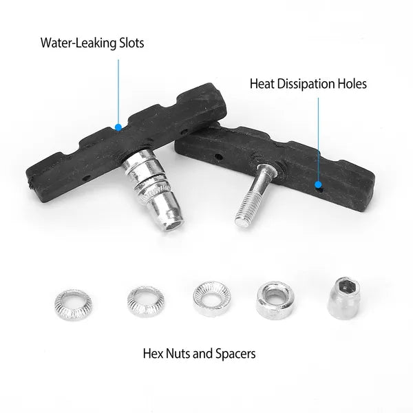 70mm V Brake Pads Set - 5 Pairs Non-Slip for Bikes