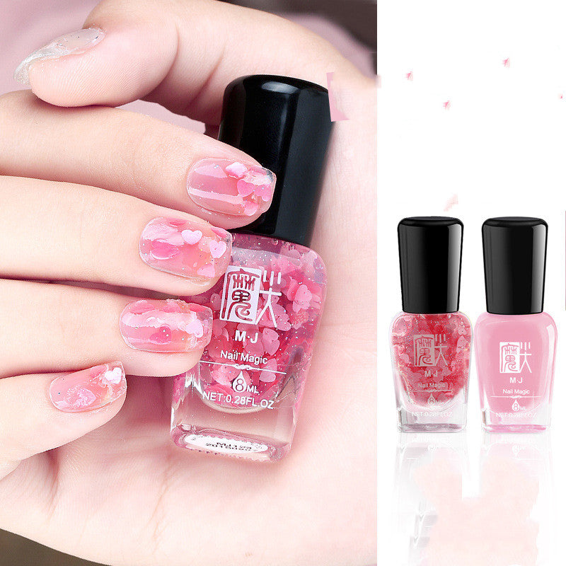 Peelable Nail Polish - Light Pink Peach Heart, Single Bottle