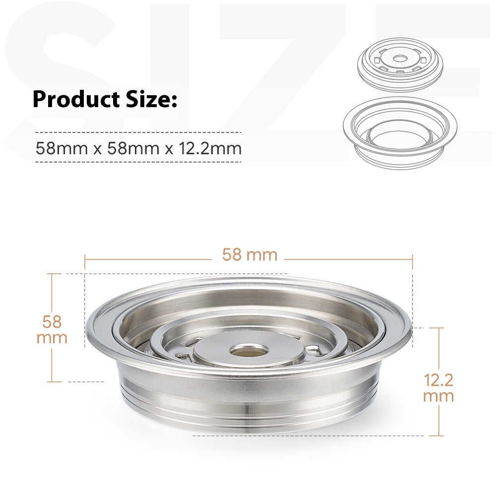 Kitchen Water Filter Housing for Small Capsules - Stainless Steel Reuse Filter