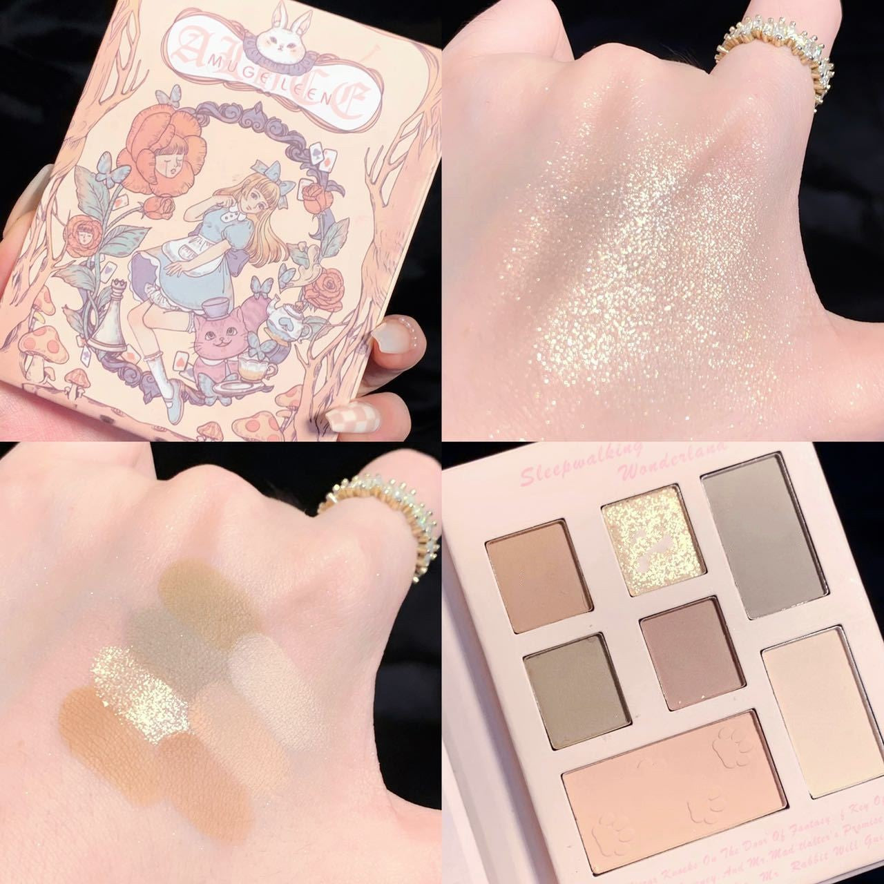 Midsummer Garden Powder Blusher & Eye Shadow Set - Highlight & Shimmer Colors