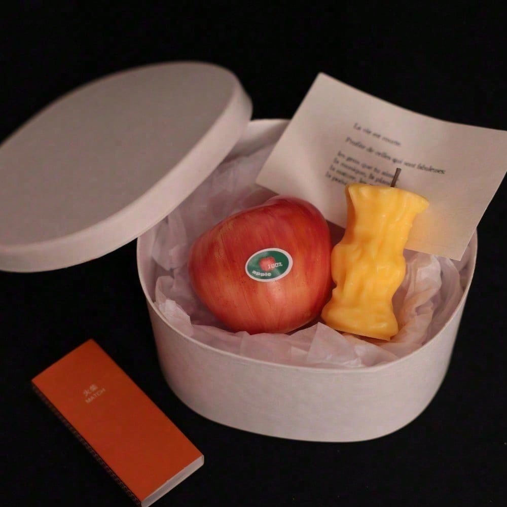 Bitten Apple Scented Candle - Unique Gift Box Decor