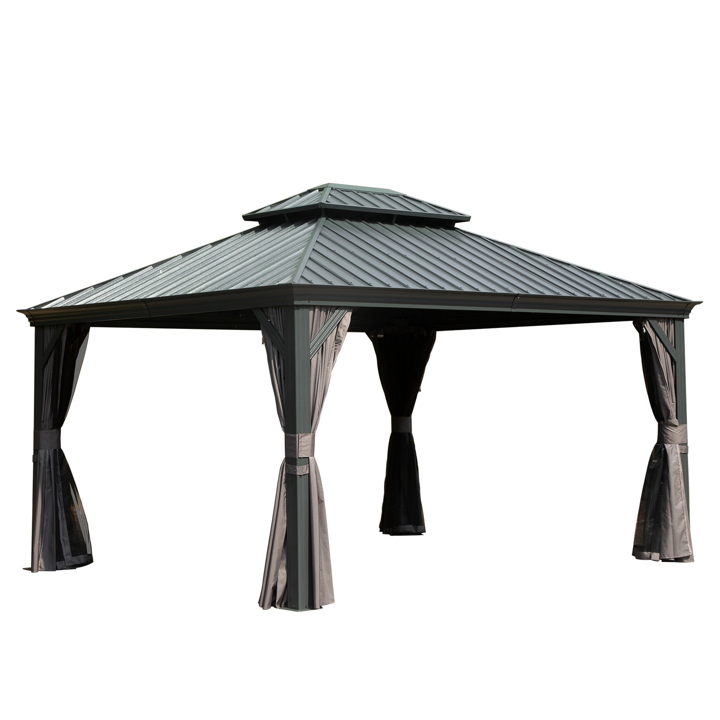 10 X 12 Hardtop Gazebo Outdoor Metal With Galvanized Steel Double