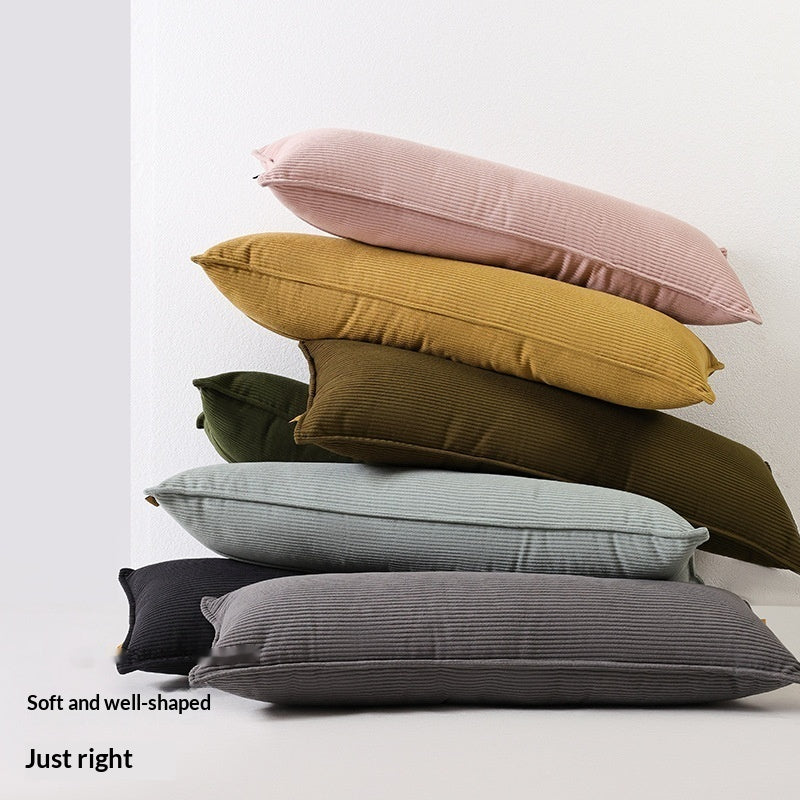 High-End Corduroy Sofa Cushion Set - Rectangular Throw Pillow with Cover & Insert