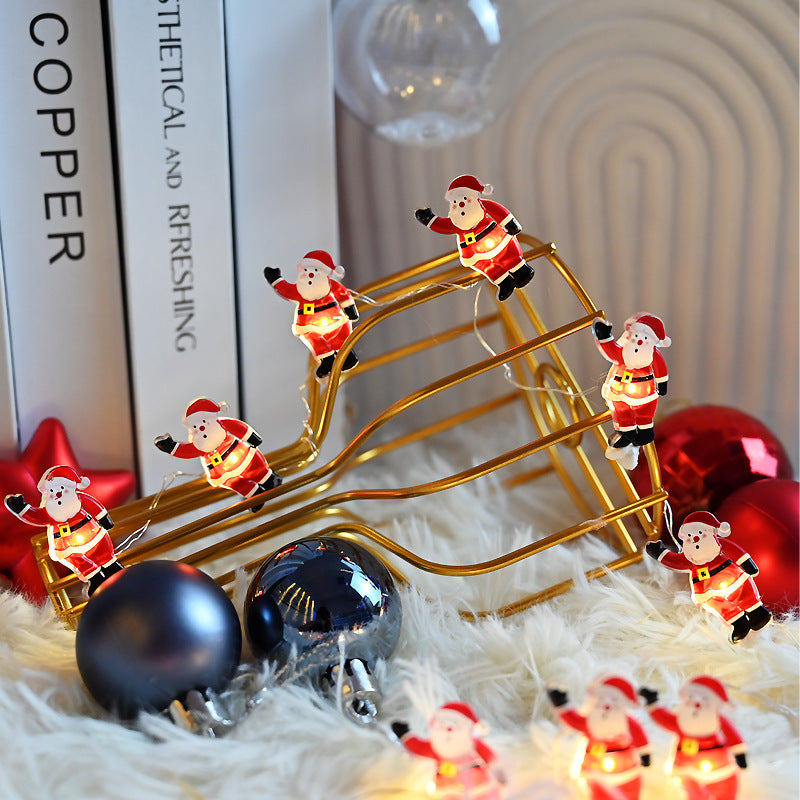 Christmas Santa Claus String Lights - Decorative Holiday LED Lighting