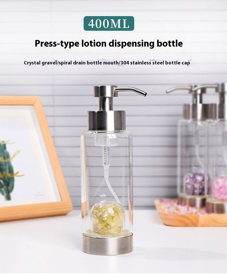 Natural Crystal Gravel Glass Bottle for Home & Garden Storage