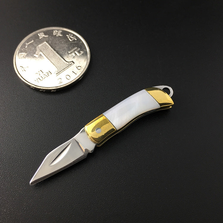 Mini Folding Knife with Shell Handle - Portable Kitchen & Garden Tool
