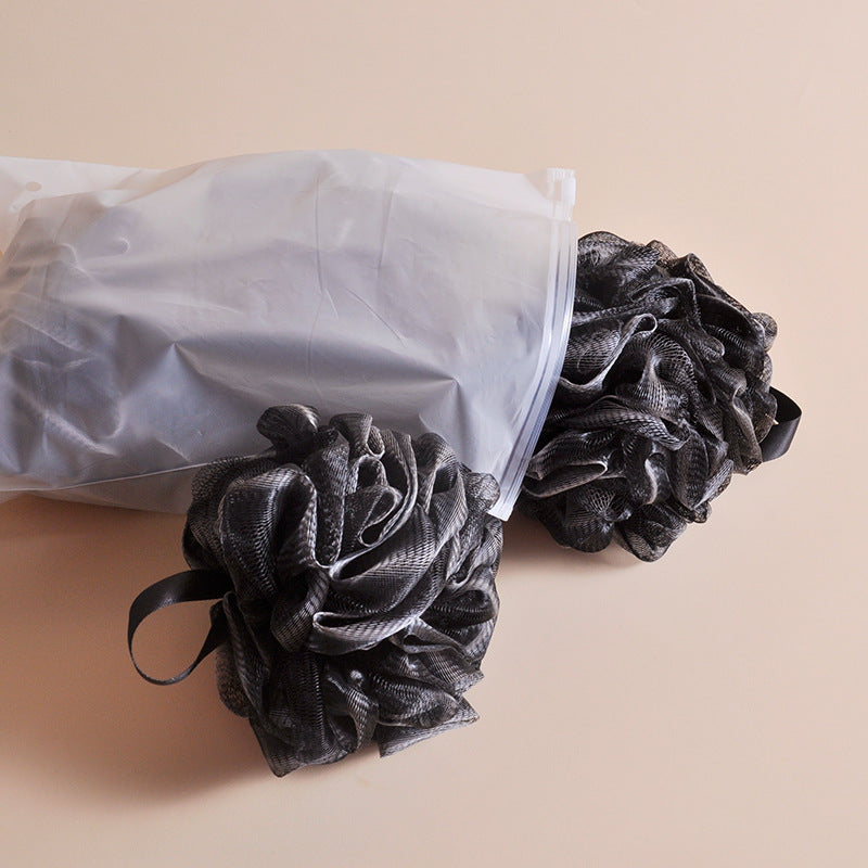 Men's Black Bamboo Charcoal Shower Ball - Home Bathroom Accessory