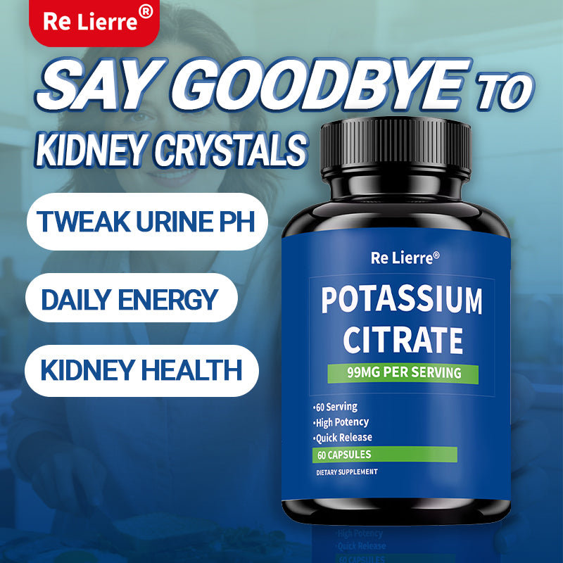 Potassium Citrate Supplement - 99mg Electrolyte & Mineral Support - 60 Capsules