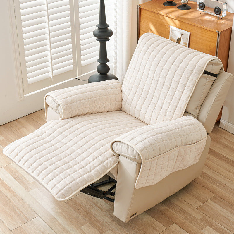 Non-Slip Plush Sofa Cushion Cover - Warm Nordic Dust Protector