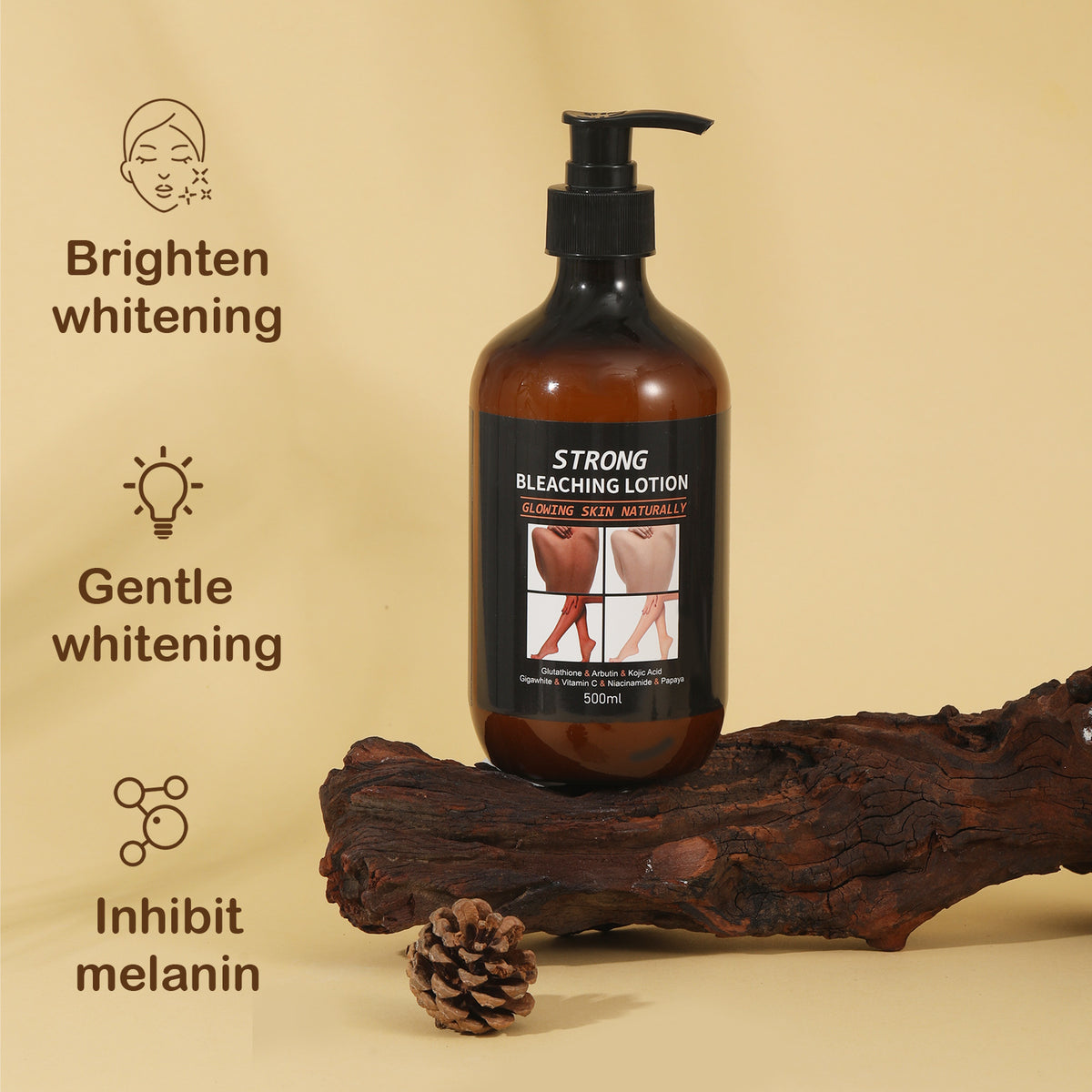 Papaya Arbutin Vitamin C Niacinamide Body Lotion 500ml - Skin Brightening & Hydrating