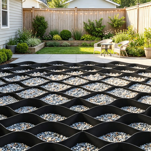 Permeable Gravel Grid Driveway Stabilizer for Garden, Patio & RV Parking - 26.87 x 3.94 ft