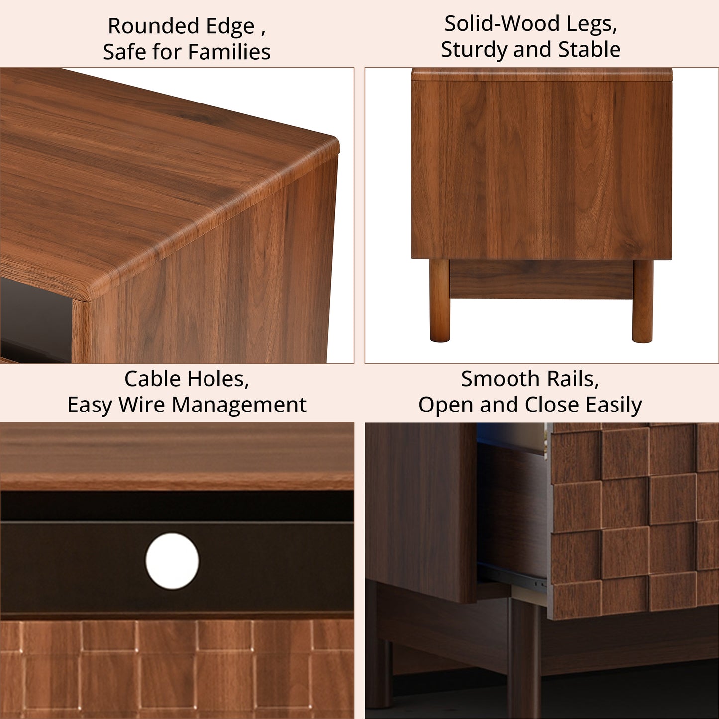 78 Inch TV Stand for Living Room - Modern Entertainment Center with LED Lights and Glass Drawers