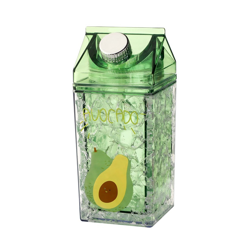 Double-Layer Thickened Refrigerator Vacuum Cup - 400ml, Multiple Colors