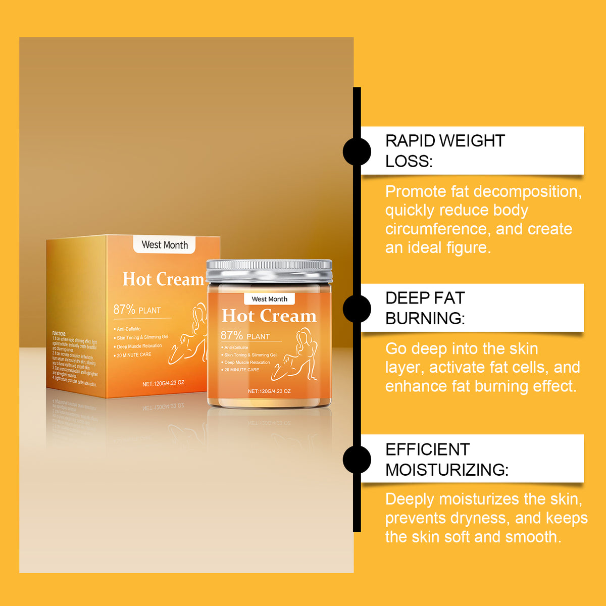 Firming Body Cream 120g - Moisturizing Massage Care