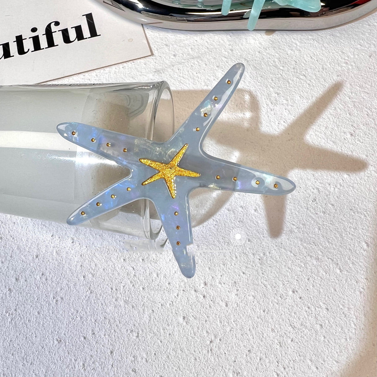 Acetate Hair Clip - Starfish & Conch Designs