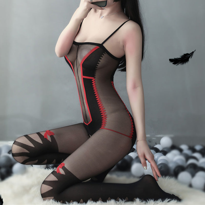 Women's Mesh Stretch Jumpsuit - Simple Fashionable One Size