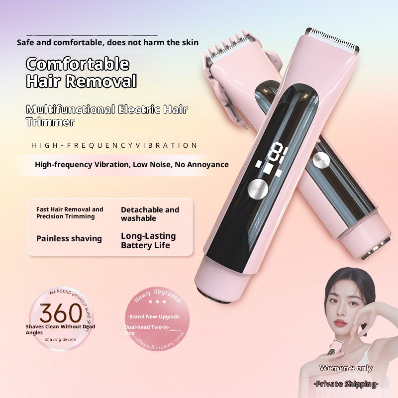 Dual Motor Epilator for Women - USB Rechargeable Body Hair Removal Device