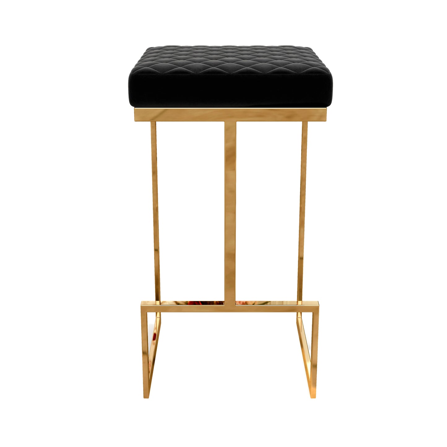 Joel Mid Century Modern Luxury Upholstered Stool