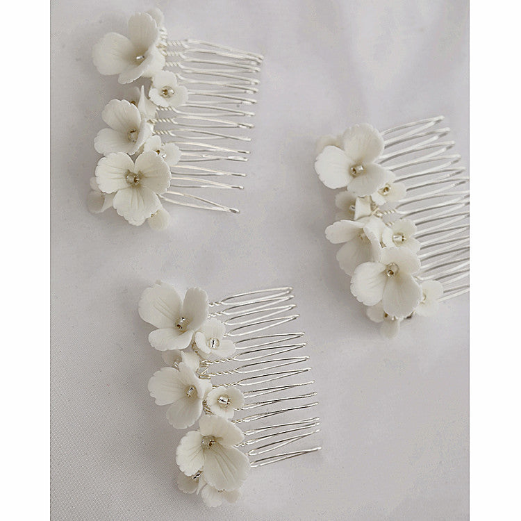 Ceramic Hair Comb - White