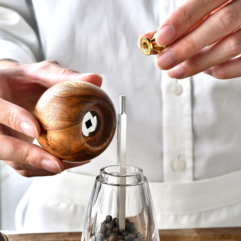 Manual Pepper Grinder with Acrylic or Stainless Steel Options - Kitchen Spice Mill