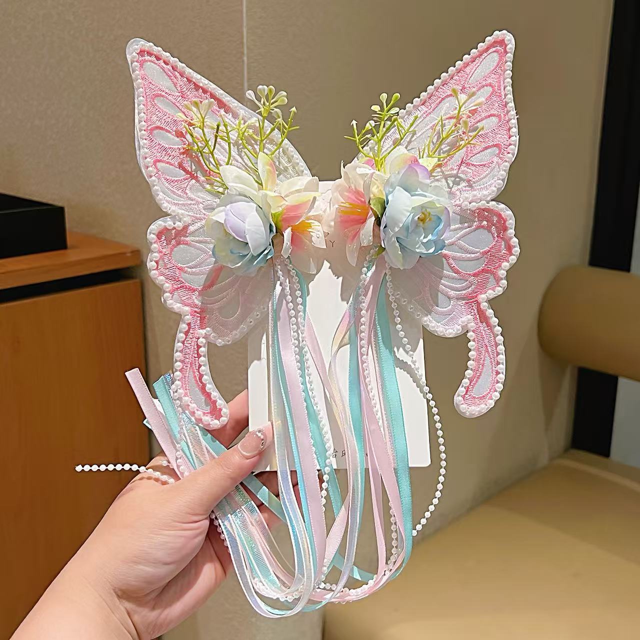 Large Butterfly Hair Clip Silk Flower Hair Accessory for Women