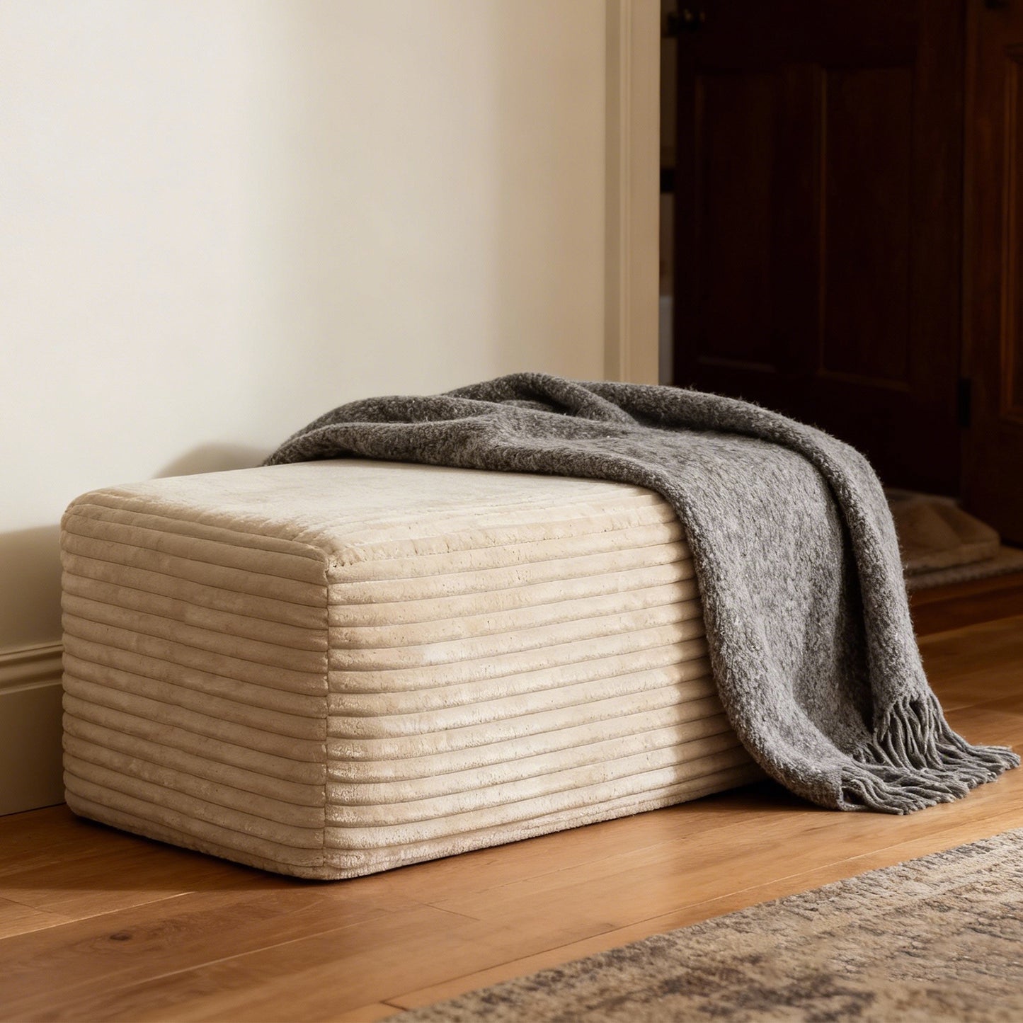 Plush Ottoman Upholstered Cloud Comfortable Supportive Modular