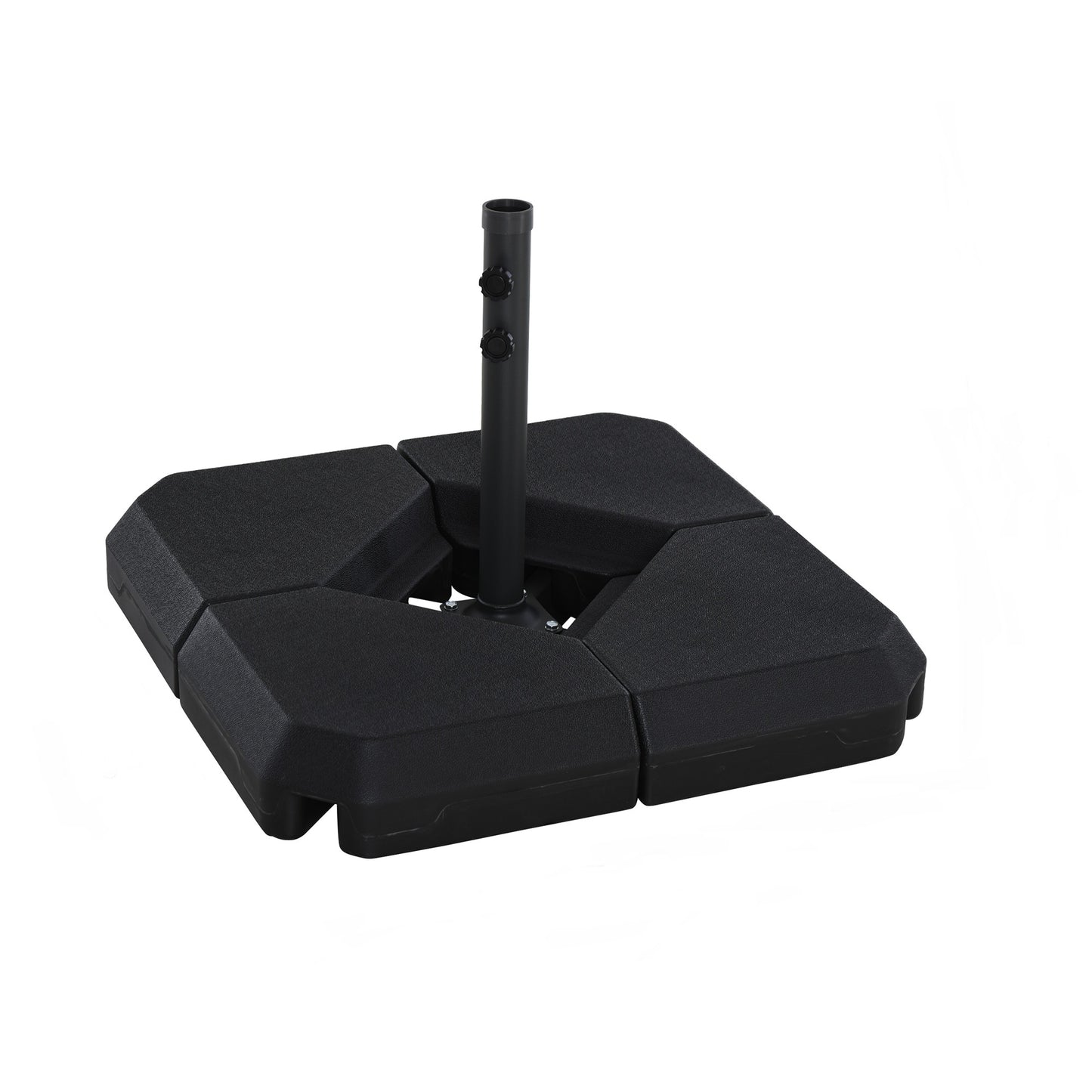 Umbrella Stand with Steel Base & 4 Fillable Weights - Black